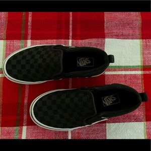 Kids Checkerboard slipon Vans shoes, wore 2 times very good condition like new.